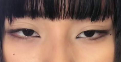 Upturned Monolid Eyes, Downturned Monolid Eyes, Downturned Asian Eyes, Asian Eye Reference, Asian Eyes Aesthetic, East Asian Eyes, Asian Hooded Eyes, Sanpaku Eyes, Japanese Eyebrows