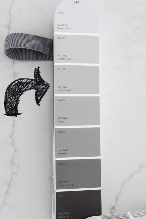 Sherwin Williams Dorian Grey, Sherwin Williams Dorian Gray, Gray Paint Colors Sherwin Williams, How To Start Painting, Dorian Grey, Best Gray Paint, Best Gray Paint Color, Gray Painted Walls, Dark Grey Paint