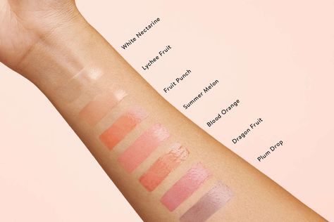 Tinted Lip Balm | The Honest Company Want:  SUMMER MELON, DRAGON FRUIT Innisfree Dewy Lip Balm, Honest Makeup, Honest Beauty Skincare, Honest Beauty Tinted Lip Balm, Honest Beauty Makeup, Honest Beauty Lip, Pink Fruit, Honest Beauty, Natural Branding