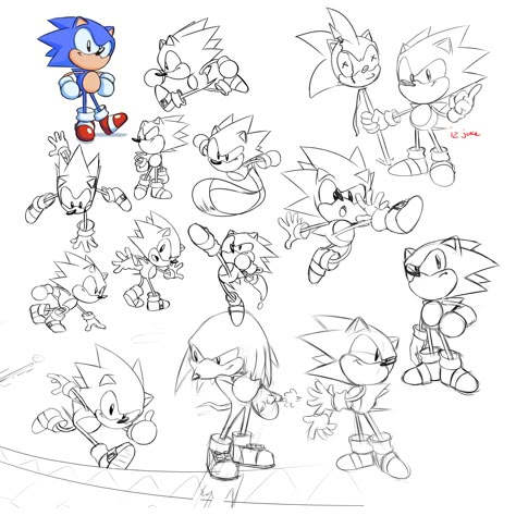 Classic Sonic Characters, Classic Sonic Sketch, Classic Sonic Art, Classic Sonic Fan Art, Sonic Concept Art, Toei Sonic, Sonic Book, Sonic Reference, Draw Sonic