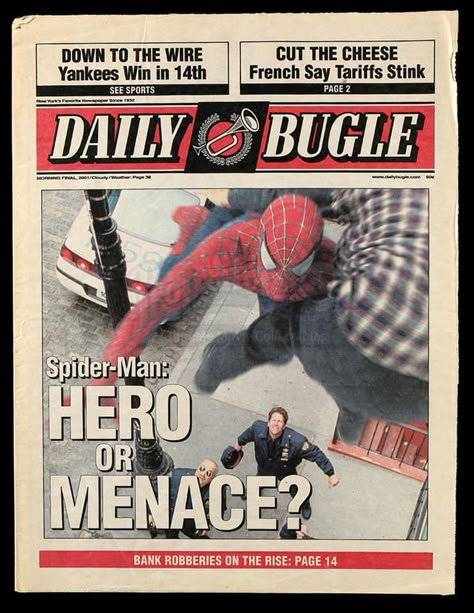 Spiderman Sam Raimi, Spiderman 2002, Daily Bugle, Spiderman Poster, Spiderman Theme, Tobey Maguire, Things To Print, 2160x3840 Wallpaper, Spiderman Movie