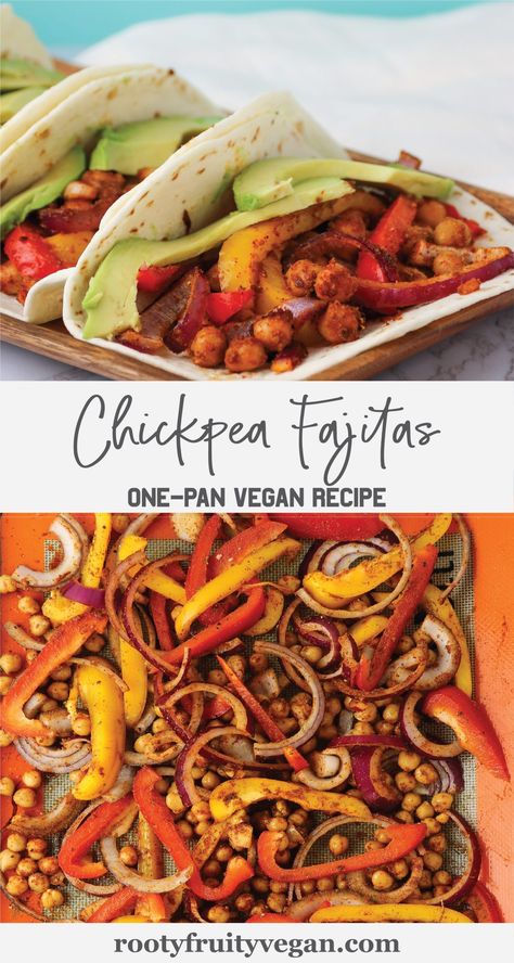 Chickpea Fajitas, Fajitas Vegan, Vegan Fajitas, Plant Based Lunch, Meatless Meal, Quick Vegan Meals, Plant Based Recipes Easy, Vegan Chickpea, Vegan Recipes Beginner