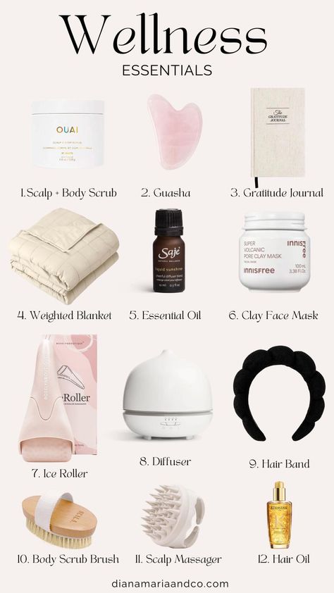 I am obsessed with these wellness essentials and use them whenever I have a self-care day to pamper myself. There are so many must-haves on this list! How To Self Care Tips, Best Body Care Routine, Self Care Items Beauty Products, Self Care Things To Do, January Self Care, Wellness Wishlist, Glow Up Products, Maintenance Day, Self Care Hacks