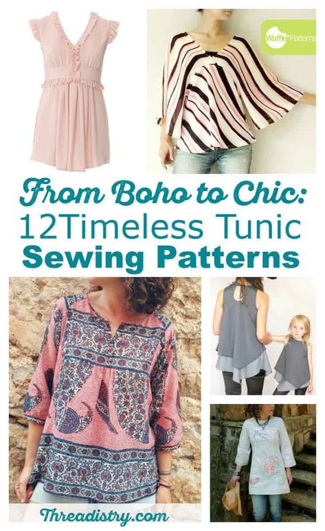 Tunic Sewing Patterns, Sewing Tops, Tunic Designs, Women's Sewing Patterns, Sewing Clothes Women, Summer Sewing, Make Your Own Clothes, Patterns Fashion, Tunic Pattern