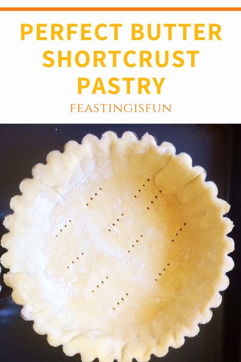 Easy Shortcrust Pastry Recipes, Sweet Shortcrust Pastry Recipe, Quiche Pastry, Savoury Pastry Recipe, Savoury Pie, Shortcrust Pastry Recipes, Savoury Bakes, Butter Pastry, Pastry Recipe