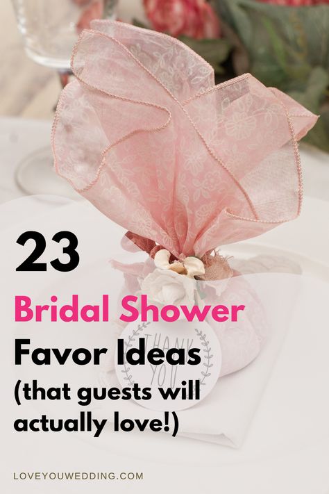 Bridal Shower Thank You Favors, Wedding Shower Goodie Bags, Bridal Brunch Favors For Guests, Spring Bridal Shower Party Favors, Favors For Bridal Shower Party, Cute Bridal Shower Gifts For Guests, Bridal Brunch Party Favors, Bridal Shower Take Home Gifts, Bridal Shower Gift Favors