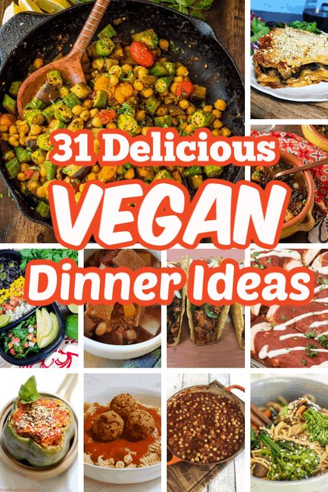 31 Delicious Vegan Dinner Ideas - Marathons & Motivation Thanksgiving Entree, Vegan Dinner Ideas, Vegan Lentil Soup, Vegan Easter, Easy Vegan Dinner, Vegan Thanksgiving, Recipes For Dinner, Weeknight Dinner Recipe, Vegan Dinner