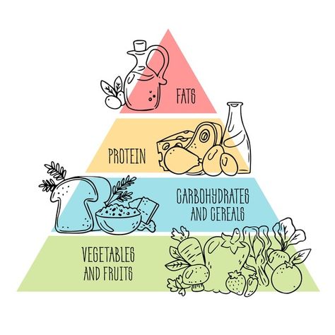 Food Pyramid Aesthetic, 2023 Food Pyramid, Food Triangle Chart, Nutrition Pyramid Food Charts, Food Pyramid Illustration, Pyramid Makanan, Food And Nutrition Project Ideas, Diet Poster Design, Food And Nutrition Posters