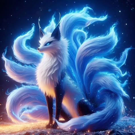 Fox Artwork, Mythical Animals, Mystical Animals, Mythical Creatures Fantasy, Art Fox, Art Painting Tools, Japanese Folklore, Mythical Animal, Fantasy Animals