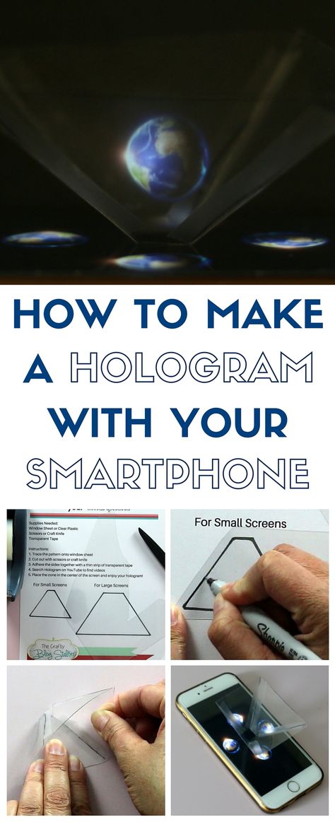 Learn how to make a hologram with your smartphone. Use this hologram projector tutorial and YouTube videos for amazing results. Hologram Phone, Spy Gear, Diy Tech, Diy Gadgets, Friends Diy, Toys For Men, Tech Toys, Diy Craft Tutorials, Spy Gadgets