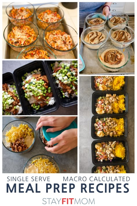 Single Serve Meal Prep Recipes - Stay Fit Mom Single Serve Meal Prep, Stay Fit Mom Recipes, Macro Meal Prep, Stay Fit Mom, Single Serve Meals, Macro Meal Plan, Macro Recipes, Single Serving Recipes, Macro Friendly Recipes