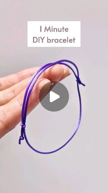 Brenda Lee on Instagram: "Learn how to make a simple adjustable bracelet with just a cord and scissors at home 🏠 Simple Sliding Knots 🪢   Perfect for beginners and a fun DIY craft project.  Jewellery making tutorial All you need is a cord and scissors ✂️   #howtomakebracelets​ #diybracelets​ #jewelrymakingathome​ #jewellerycraft​ j" Slip Bracelet Sliding Knot, Knots Jewelry Making, How To Tie A Slide Knot Bracelet, Adjustable Bracelet Diy Sliding Knot Easy, Slide Knots For Bracelets, Friendship Bracelet Closure Sliding Knot, How To Finish A Bracelet Sliding Knot, Stretch Bracelet Tutorial, Easy Cord Bracelet