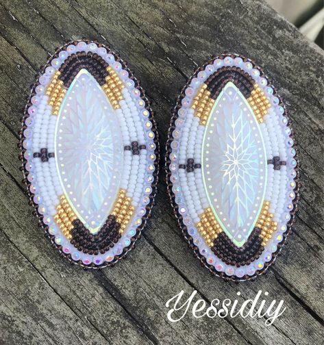 Beaded Cabochon Earrings, Beaded Cab Earrings, Native Beaded Earrings Round, Native American Beaded Earrings Round, Beaded Earrings Native Beadwork Purple, Native Beaded Cab Earrings, Ojibwe Beaded Earrings, Native Earrings, Beautiful Beaded Earring