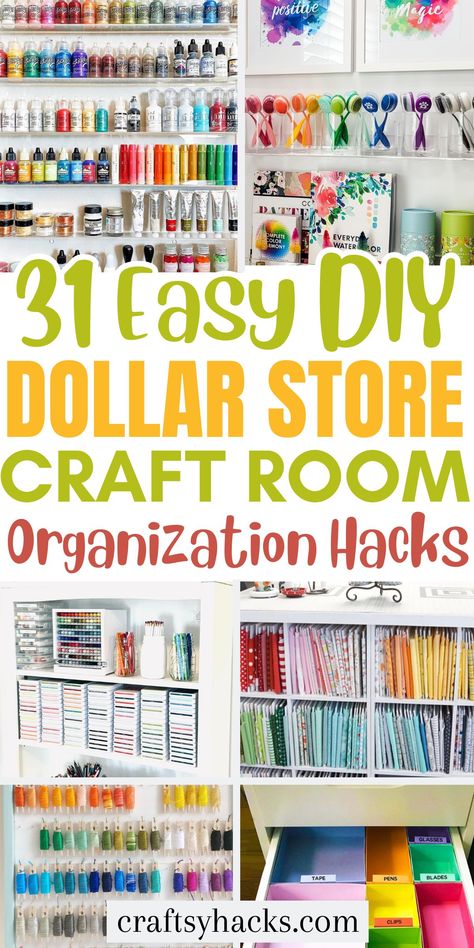 Explore simple and affordable DIY Dollar Store crafting room organization tips. Our craft room storage solutions and organizing hacks ensure your space stays functional and tidy. Storage For Crafts Organizing Ideas, Tiara Storage Ideas, Diy Craft Wall Storage, Craft Paper Organization Diy, Diy Art Room Organization, Dollar Store Craft Organization, Pegboard Organization Craft Room, Art Craft Organization, How To Store Thread