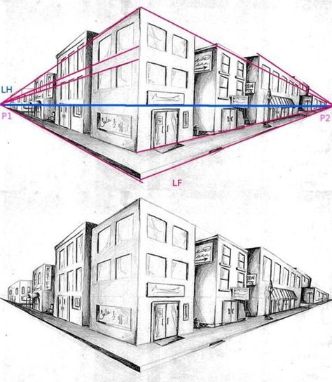 Drawings Of Buildings, Perspective Sketch, Architecture Drawing Sketchbooks, Perspective Drawing Architecture, Easy Drawing Steps, Architecture Drawing Plan, Perspective Drawing Lessons, Canvas For Beginners, Building Drawing