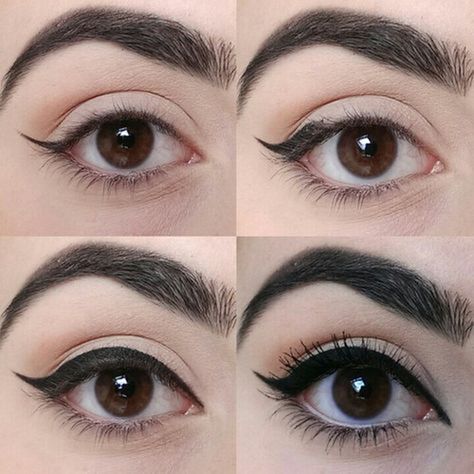 Makeup for Round Eyes: Guide on Eyeliner for Round Eyes | Seema Eyeliner Styles For Big Eyes, Puppy Eyes Makeup, Makeup For Round Eyes, Burgundy Eye Makeup, Crazy Eye Makeup, Makeup For Small Eyes, Monolid Eye Makeup, Almond Eye Makeup, Rainbow Eye Makeup