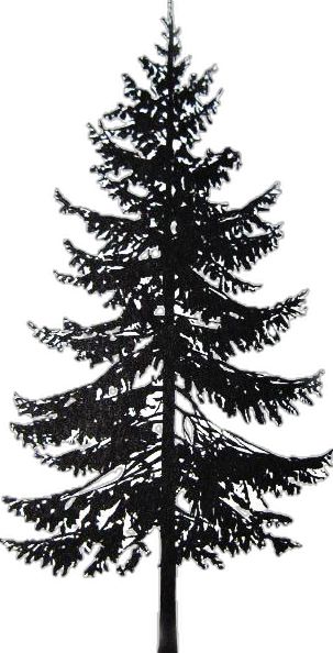 Forest Tree Silhouette, Moss Tree Tattoo, Tattoo Forest Arm, Tree Outline Silhouettes, Spruce Drawing, Pine Branch Tattoo, Spruce Tree Tattoo, Pine Tree Outline, Pine Tree Stencil