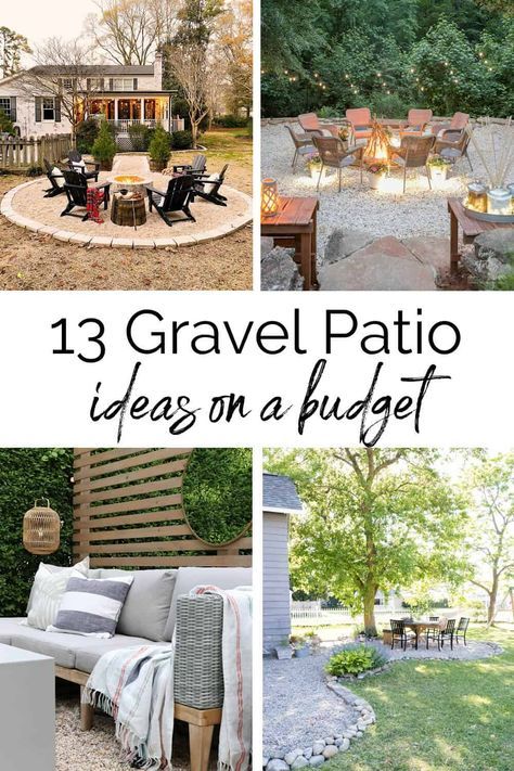 Gravel Patio Ideas, Diy Patio Ideas, Pea Gravel Patio, Cheap Garden, Diy Backyard Patio, Gravel Patio, Cheap Backyard, Cheap Patio, Easy Backyard