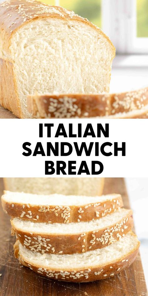 Master the art of Italian sandwich bread with this foolproof recipe. Crispy, fluffy, and utterly delicious! East Sandwich Bread, Italian Bread Recipes Easy Quick, Bread Italian Recipe, Store Bread Recipes, The Best Sandwich Bread Recipe, Fast Sandwich Bread, Sandwich Bread Recipe With Honey, Italian White Bread Recipe, Light And Airy Sandwich Bread