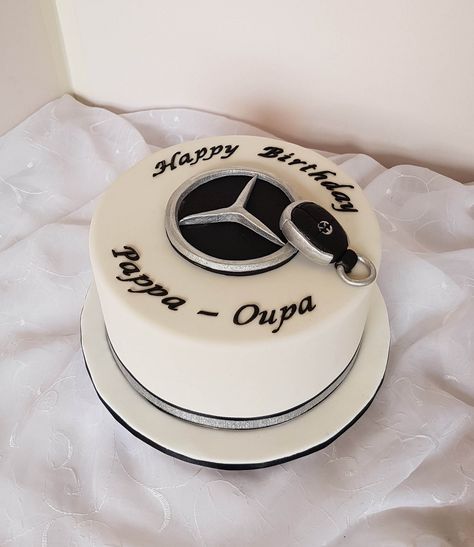 Mercedes Benz Cake Ideas, Mercedes Cake Birthdays, Mercedes Benz Cake, Car Cakes For Men, Bmw Cake, Cars Cake Design, Cars Theme Cake, Cake For Boyfriend, Mercedes Logo