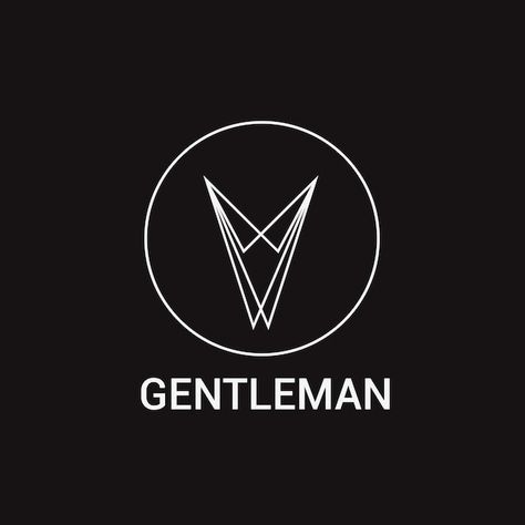 Men Fashion Logo Design Creative, Gentleman Logo Design, Mens Fashion Logo Design, Haircut Logo, Gentleman Logo, Black Mansion, Gm Logo, Attention Sign, Thinking Pose