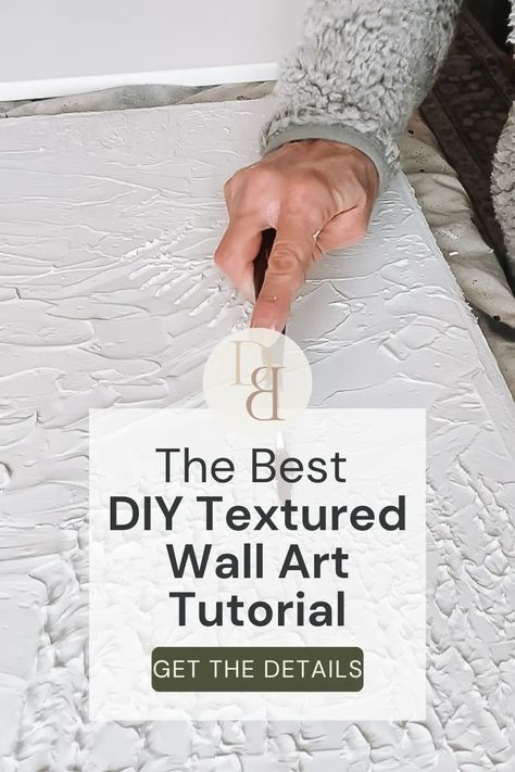 Textured Wall Art Diy, Diy Textured Wall, Diy Textured Wall Art, Texture Painting Techniques, Dyi Art, Wall Art Tutorial, Diy Plaster, Wall Art Diy, Diy Abstract Canvas Art