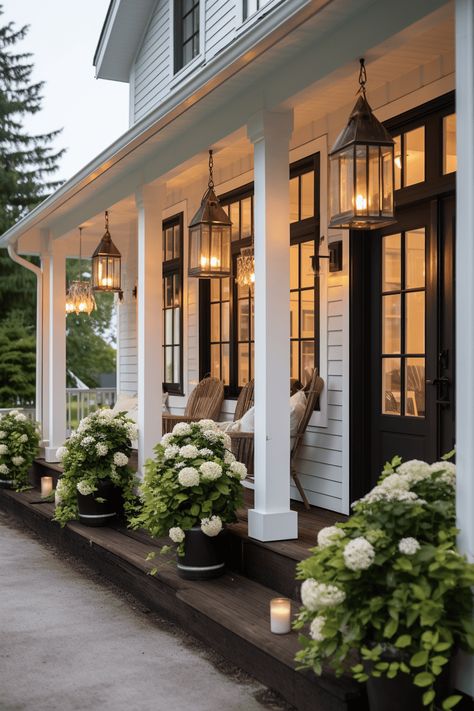 45 Front Porch Ideas That Will Bring You Together Porch That Wraps Around House, Farmhouse Side Porch, Porch Staircase Design, Low Country Front Porch, Side Door Entrance Ideas Stairs, New Porch Design, Landscaping For Colonial Style Home, Cottagecore Porch Aesthetic, Small Porch Addition