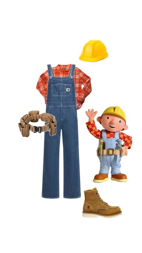 #autumn #fall #halloween #halloweencostume #halloweencostumeinspo #bobthebuilder Overalls Costume Halloween, Overall Halloween Costumes, Overall Costume Ideas, Halloween Costumes With Overalls, Costumes With Overalls, Bob The Builder, Autumn Fall, Fall Halloween, Halloween Costumes