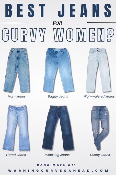 flatly of 6 pairs of jeans Jeans For Size 12, Most Flattering Jeans For Curvy Women, Best Curvy Jeans, Best Jeans For Plus Size Women, Best Jeans For Curvy Women, Jeans For Chubby Women, Plus Size High Waisted Jeans Outfit, Plus Size Jeans Outfit Casual, Best Jeans For Curvy Shape