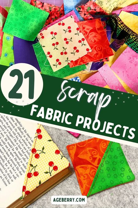 21 Scrap Fabric Projects to Transform Your Textile Trash into Treasure Quilt Scraps Projects Leftover Fabric, Fabric Stash Buster, Quilting Fabric Projects, Leftover Fabric Crafts, Scrap Fabric Ideas, Practical Home Decor, Beginner Patterns, Trash Into Treasure, Reusable Products