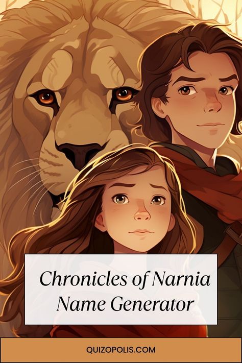 Unveil your hidden Narnian identity with our Chronicles of Narnia Name Generator Narnia Quiz, The Chronicles Of Narnia Books, Narnia Magicians Nephew, Narnia Movies In Order, Chronicles Of Narnia Book Cover, Name Generator, Chronicles Of Narnia, Narnia, First Names