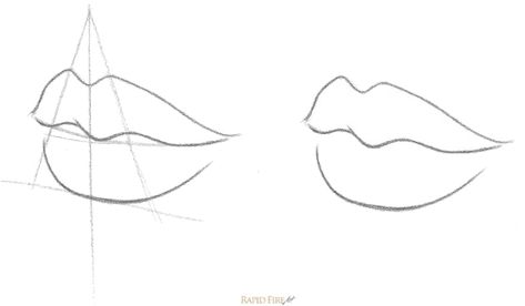 How to draw lips from the 3/4 view | RapidFireArt Realistic Art Reference, Lip Anatomy, Superhero Drawing, Realistic Lips, Portrait Artists Pencil, How To Draw Lips, Drawing Lips, Draw Lips, Landscape Pencil Drawings