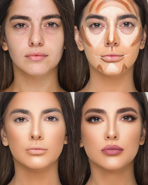 Samer Khouzami, Spray Makeup, Face Contouring Makeup, Membentuk Alis, Nose Makeup, Contouring Makeup, Simple Makeup Tips, Beauty Makeup Tutorial, Eye Makeup Techniques