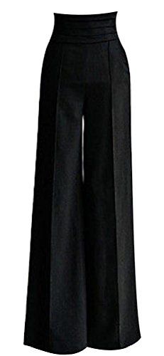 Ancho con faja Más American Sweetheart, Palazzo Trousers, Long Black Dress, Baggy Pants, Blazer Outfits, Wide Legs, Work Attire, Palazzo Pants, Mode Fashion