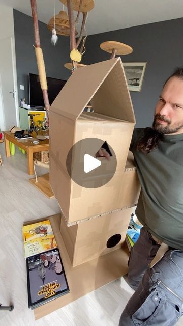 Chat Diy, Multi Storey Building, Cat Room, Cat Care, Cardboard Box, Pet Shop, Scotch, Audio, Train