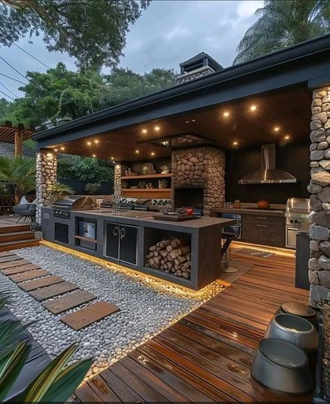 Outdoor Kitchen Styling, Kitchen Outside Ideas, Outdoor Garden Kitchen, Outdoor Kitchen Pergola Ideas, Outdoor Patio With Kitchen, Outdoor Kitchen Under Deck, Kitchen Backyard Ideas, Outdoor Kitchen Ideas Covered, Outside Entertainment Areas