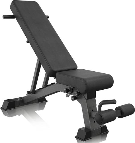 YOUTEN 1000 LB Weight Bench Heavy Capacity | 9-4-4 Almost 90° Adjustable Incline Decline Exercise Bench Press for Home Gym More Stable and Durable | Foldable Training Lifting Bench | Dragon Flag Handle for Abdominal Arm Workout Decline Bench Press, Foldable Bench, Adjustable Workout Bench, Incline Decline Bench, Adjustable Bench Press, Workout Bench, Bench Workout, Mini Gym, Backrest Design