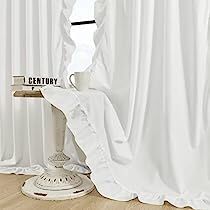 Room Divider Backdrop, Divider Backdrop, White Ruffle Curtains, Curtains For Room, Large Window Curtains, Installing Curtain Rods, Ruffle Curtains, Curtain Installation, Living/dining Room