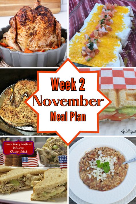 November Meal Ideas, November Meal Plan 2024, Fall Weekly Meal Plan, November Monthly Meal Plan, November Meal Plan, Monthly Meal Plan With Recipes, Meal Plan For Week, Weekly Theme Dinner Menu Planning, Weeknight Dinner Recipes