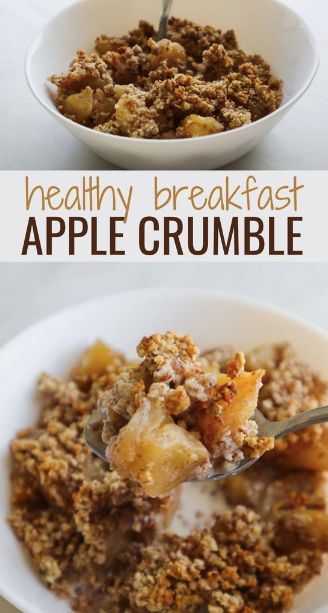 Breakfast Apple Crumble, Dessert Healthy, Recipe For Breakfast, Apple Recipe, Apple Recipes Easy, Chicken Healthy, Healthy Breakfast Recipes Easy, Recipes Crockpot, Apple Crumble