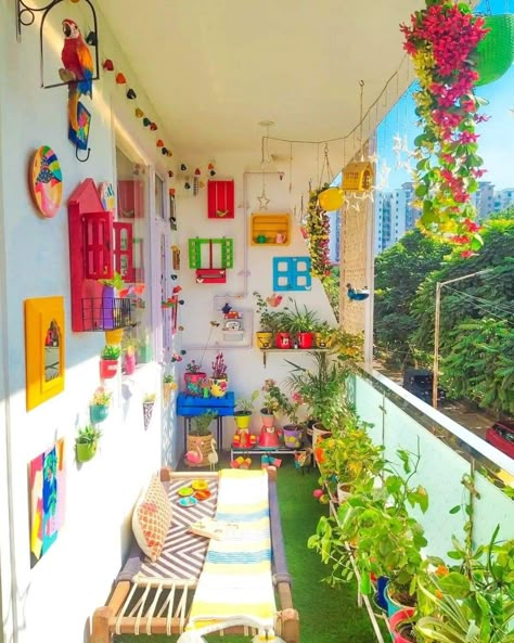 Colorful Room Decor, Indian Room Decor, Diy Room Decor Videos, Tiny Balcony, Colourful Living Room Decor, Easy Room Decor, Diy Room Decor For Teens, Interior Design Your Home, Cute Diy Room Decor