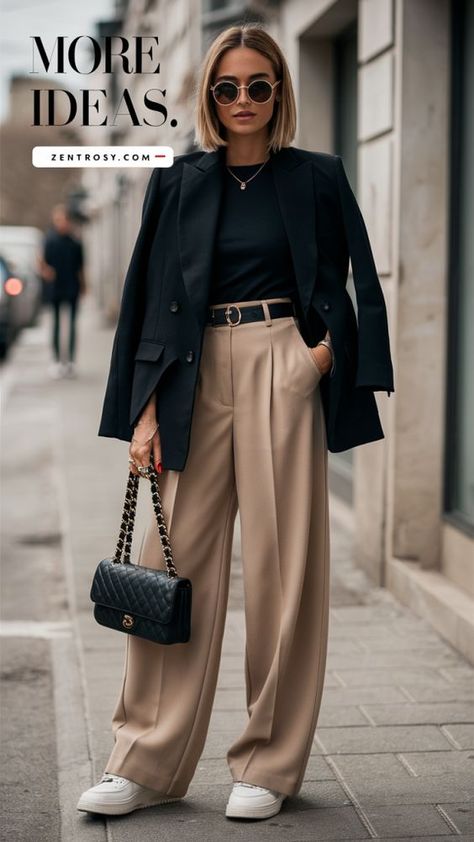 Outfits For Professional Women, Fall 2024 Transition Outfits, Cool Office Outfits Women Casual, Modern Office Attire Women, Sleek Office Outfit, Fall Womans Outfits 2024, Boss Woman Style, Bold Women Outfits, Author Style Fashion