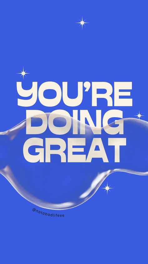 You Are Doing Great Wallpaper, Quotes Blue Background, Wellness Wallpaper, Cute Wallpapers Blue, Daily Wallpaper, Wallpapers Blue, You're Doing Great, Graphic Design Quotes, Ads Creative Advertising Ideas