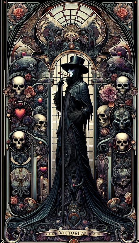 Victorian art nouveau wallpaper Art Nouveau Gothic, Dark Art Nouveau Aesthetic, Witchy Phone Wallpapers, Cluedo Characters, Dark Art Nouveau, Victorian Gothic Art, Nouveau Wallpaper, Art Nouveau Wallpaper, Dark Universe