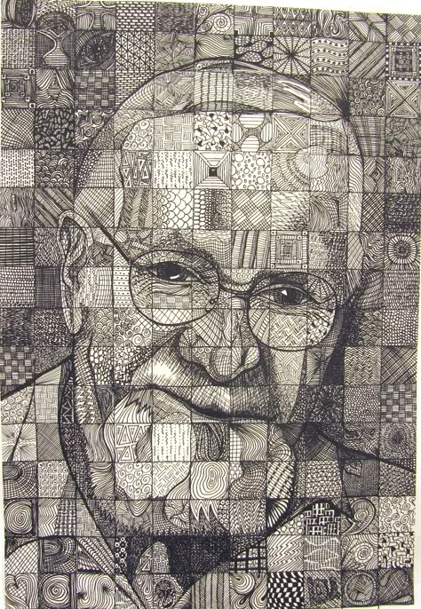 Grid Drawing Ideas, Box Sketch, Grid Drawing, White Drawing, Art Lesson Ideas, School Art Projects, High School Art, Middle School Art, Art Lesson Plans