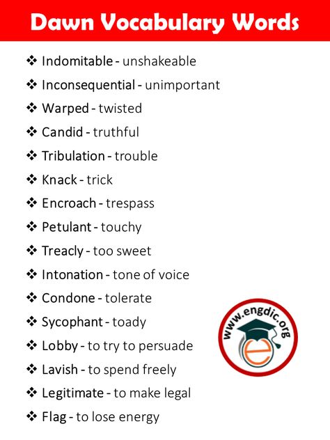 Dawn Vocabulary Words PDF! Here is a big list of ... Read more2000 Dawn Vocabulary Words PDF – CSS and FPSC The post 2000 Dawn Vocabulary Words PDF – CSS and FPSC appeared first on Engdic. Big Vocabulary Words, English Grammar Pdf, Business Writing Skills, New Vocabulary Words, Word Collage, Advanced English, English Word, Good Vocabulary Words, Business Writing