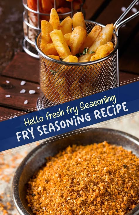 This Hello Fresh Fry Seasoning copycat recipe brings a delicious blend of savory and mildly spicy flavors to your homemade dishes. Easy to make and customizable, this versatile seasoning can be used in various recipes, from classic French fries to grilled meats and roasted vegetables. Homemade Fries Seasoning, Spicy Fry Seasoning, Fry Seasoning Hello Fresh, Best Fry Seasoning, Freddys Fry Seasoning, Homemade French Fry Seasoning, Hello Fresh Fry Seasoning Recipe, French Fry Seasoning Recipe Spices, French Fries Seasoning Recipes