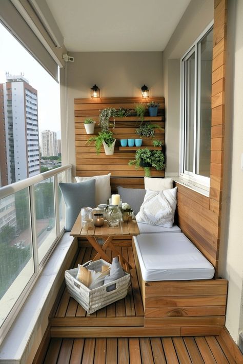 Small Terrace Ideas, Bedroom Balcony Ideas, Small Condo Decorating, Apartment Living Room Layout, Balcon Mic, Small Balconies, Balcony Decor Ideas, Small Apartment Balcony Ideas, Balkon Decor