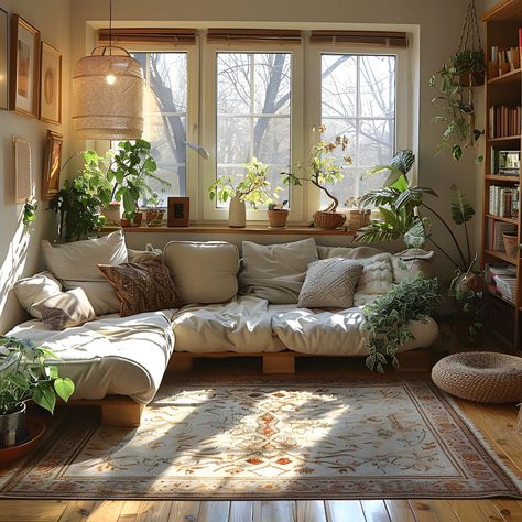 House Aesthetic Interior Design Living Room, Organic Aesthetic Home, Natural House Decor Ideas, Cottagecore Living Room Aesthetic, Natural House Decor, Cottagecore Apartment Decor, Cottage Core Living Rooms, Cozy House Aesthetic, Living Room Cottagecore