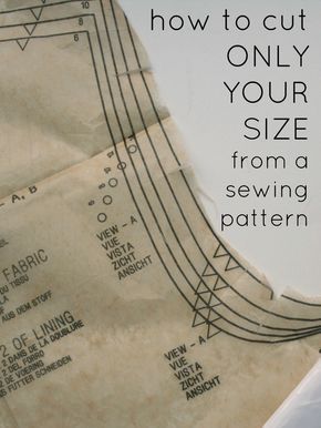 Create / Enjoy: Sewing Circle: How to cut out your size from a pattern and leave it intact Tips Menjahit, Sewing Circles, Sewing 101, Sew Ins, Beginner Sewing, Beginner Sewing Projects Easy, Leftover Fabric, Sewing Projects For Beginners, Sewing Skills